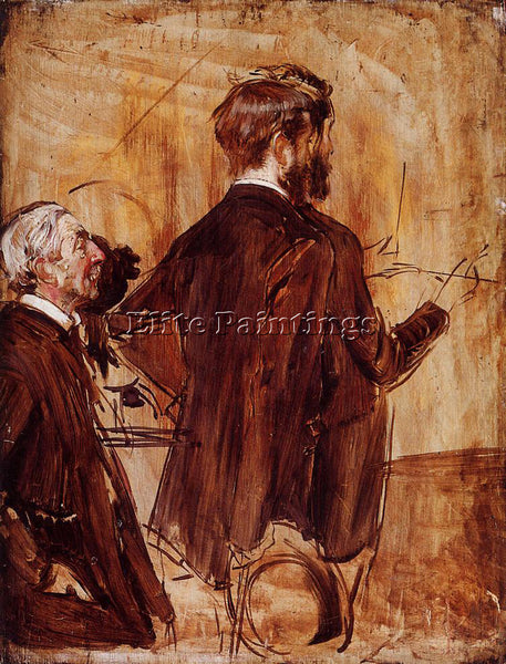 GIOVANNI BOLDINI IN THE STUDIO ARTIST PAINTING REPRODUCTION HANDMADE OIL CANVAS