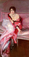 GIOVANNI BOLDINI PORTRAIT OF MADAME JUILLARD IN RED ARTIST PAINTING REPRODUCTION