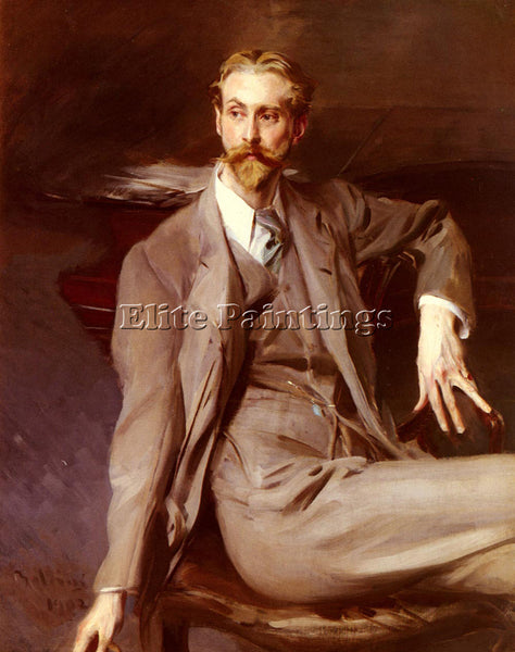 GIOVANNI BOLDINI PORTRAIT OF THE ARTIST LAWRENCE ALEXANDER HARRISON PAINTING OIL