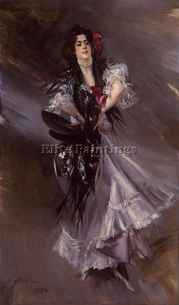 GIOVANNI BOLDINI PORTRAIT OF ANITA DE LA FERIE THE SPANISH DANCER ARTIST CANVAS