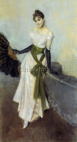 GIOVANNI BOLDINI PORTRAIT OF SIGNORINA CONCHA DE OSSA ARTIST PAINTING HANDMADE