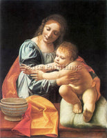 ITALIAN BOLTRAFFIO GIOVANNI ANTONIO THE VIRGIN AND CHILD 1490S PAINTING HANDMADE