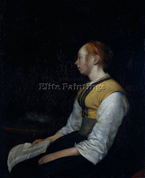 BORCH  II GIRL IN PEASANT COSTUME PROBABLY GESINA PAINTER S HALF SISTER PAINTING