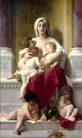 BOUGUEREAU CHARITY ARTIST PAINTING REPRODUCTION HANDMADE CANVAS REPRO WALL DECO