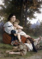 BOUGUEREAU REST ARTIST PAINTING REPRODUCTION HANDMADE CANVAS REPRO WALL  DECO