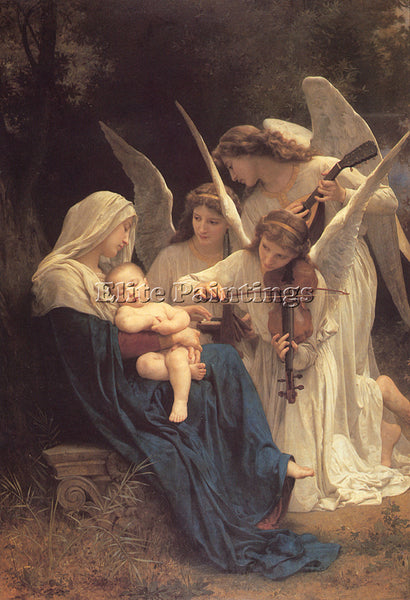 WILLIAM-ADOLPHE BOUGUEREAU SONG OF THE ANGELS ARTIST PAINTING REPRODUCTION OIL