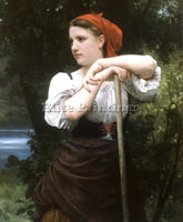 BOUGUEREAU THE HAYMAKER ARTIST PAINTING REPRODUCTION HANDMADE CANVAS REPRO WALL