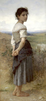 BOUGUEREAU THE YOUNG SHEPHERDESS ARTIST PAINTING REPRODUCTION HANDMADE OIL REPRO
