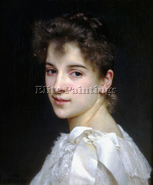 FRENCH BOUGUEREAU WILLIAM ADOLPHE GABRIELLE COT 1890 ARTIST PAINTING HANDMADE