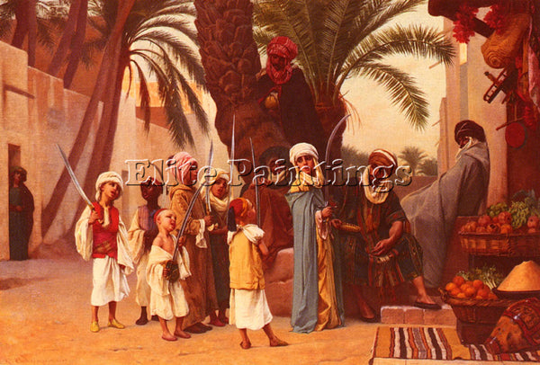 GUSTAVE CLARENCE RODOLPHE BOULANGER A TALE OF 1001 NIGHTS ARTIST PAINTING CANVAS