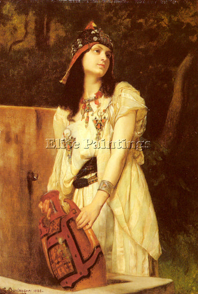 GUSTAVE CLARENCE RODOLPHE BOULANGER A WOMAN WITH AN URN ARTIST PAINTING HANDMADE