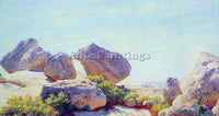 CHARLES COURTNEY CURRAN BOULDERS ON BEAR CLIFF ARTIST PAINTING REPRODUCTION OIL