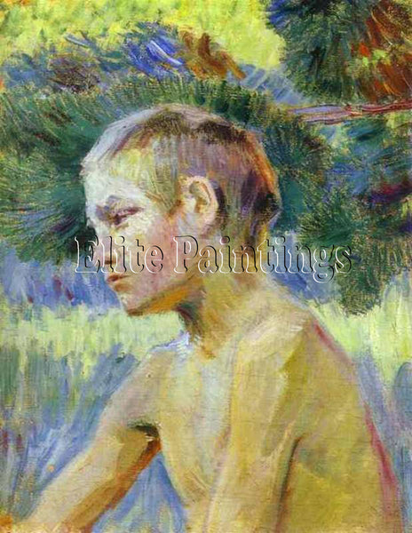 ARTIST FROM RUSSIAN SELECT BOY SEATED ARTIST PAINTING REPRODUCTION HANDMADE OIL