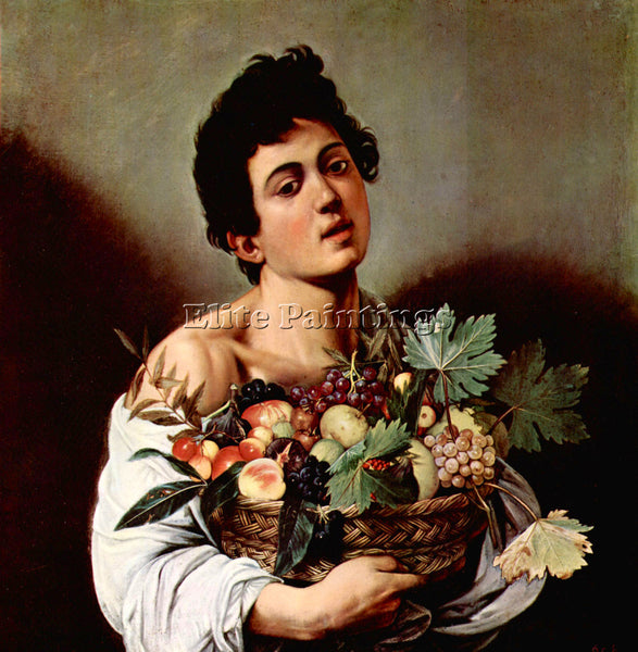 CARAVAGGIO BOY WITH FRUIT BASKET ARTIST PAINTING REPRODUCTION HANDMADE OIL REPRO