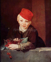 MANET BOY WITH THE CHERRIES ARTIST PAINTING REPRODUCTION HANDMADE OIL CANVAS ART