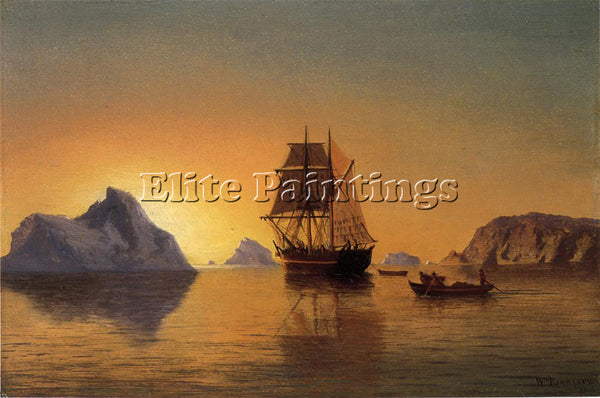 WILLIAM BRADFORD AN ARCTIC SCENE ARTIST PAINTING REPRODUCTION HANDMADE OIL REPRO