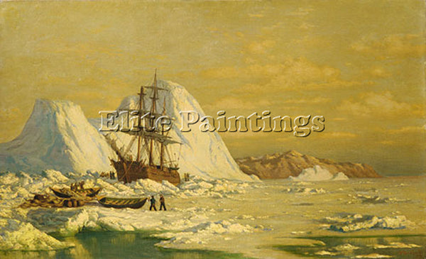 WILLIAM BRADFORD AN INCIDENT OF WHALING ARTIST PAINTING REPRODUCTION HANDMADE