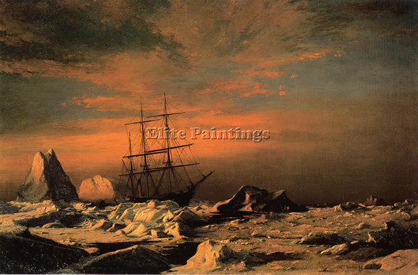 WILLIAM BRADFORD ICE DWELLERS WATCHING THE INVADERS ARTIST PAINTING REPRODUCTION