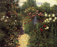 AMERICAN BRECK JOHN LESLIE GARDEN AT GIVERNY ARTIST PAINTING HANDMADE OIL CANVAS - Oil Paintings Gallery Repro