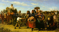 FRENCH BRETON JULES FRENCH 1827 1906 ARTIST PAINTING REPRODUCTION HANDMADE OIL