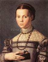 AGNOLO BRONZINO PORTRAIT OF A YOUNG GIRL ARTIST PAINTING REPRODUCTION HANDMADE
