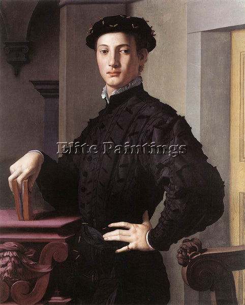 AGNOLO BRONZINO PORTRAIT OF A YOUNG MAN ARTIST PAINTING REPRODUCTION HANDMADE