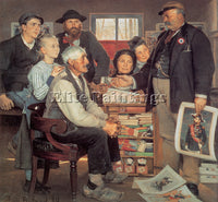 FRENCH BULAND J E SCENE DE PROPAGANDE ARTIST PAINTING REPRODUCTION HANDMADE OIL