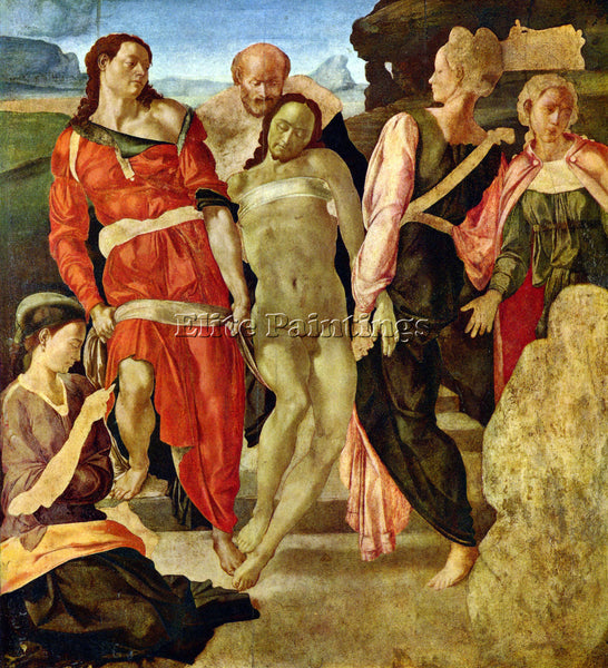 MICHELANGELO BURIAL ARTIST PAINTING REPRODUCTION HANDMADE CANVAS REPRO WALL DECO
