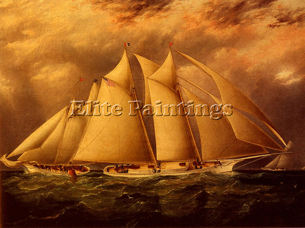 AMERICAN BUTTERWORTH JAMES E YACHT ALICE ROUNDING THE BUOY ARTIST PAINTING REPRO - Oil Paintings Gallery Repro