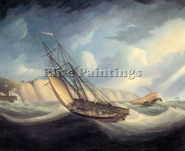 BRITISH BUTTERWORTH THOMAS THE RAPID SCHOONER AND DEAL LUGGER PAINTING HANDMADE