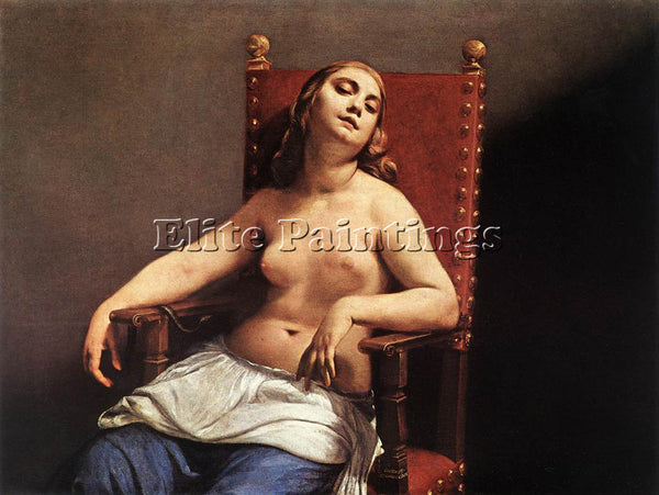 ITALIAN CAGNACCI GUIDO THE DEATH OF CLEOPATRA 1660 ARTIST PAINTING REPRODUCTION