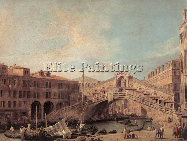 CANALETTO  GRAND CANAL THE RIALTO BRIDGE FROM THE SOUTH ARTIST PAINTING HANDMADE
