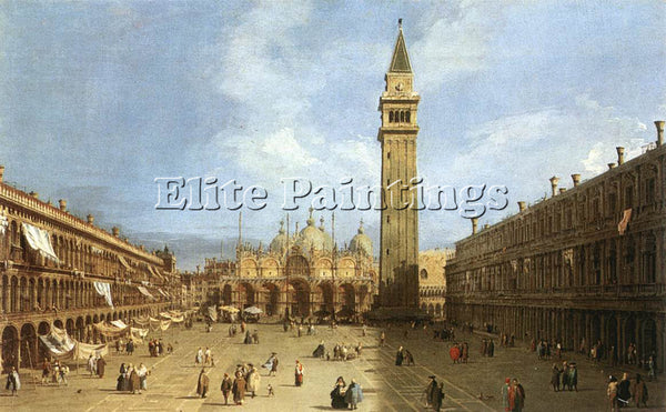 CANALETTO  PIAZZA SAN MARCO 1730 ARTIST PAINTING REPRODUCTION HANDMADE OIL REPRO