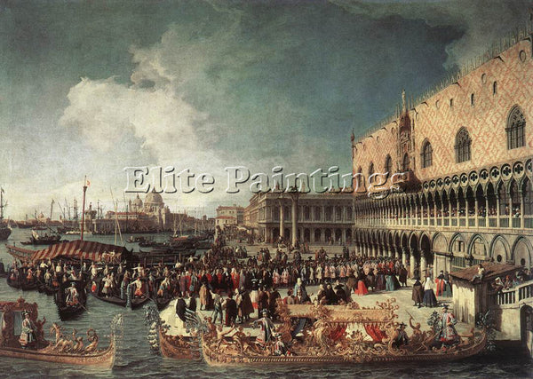 CANALETTO  RECEPTION OF THE AMBASSADOR IN THE DOGES PALACE ARTIST PAINTING REPRO
