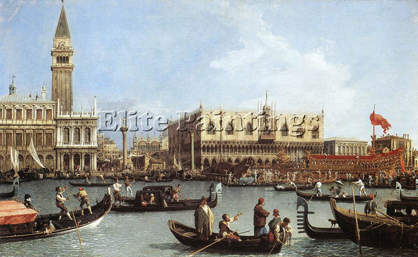 CANALETTO  RETURN OF THE BUCENTORO TO THE MOLO ON ASCENSION DAY ARTIST PAINTING