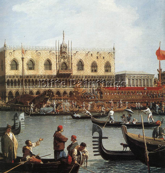 CANALETTO  RETURN BUCENTORO TO THE MOLO ON ASCENSION DAY DETAIL 2 ARTIST CANVAS