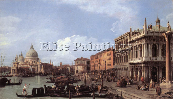 CANALETTO  THE MOLO LOOKING WEST ARTIST PAINTING REPRODUCTION HANDMADE OIL REPRO