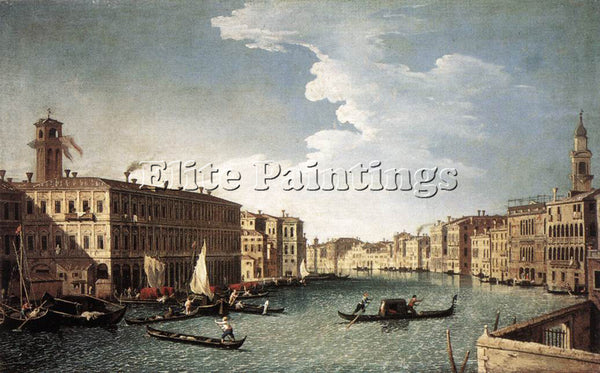 ITALIAN CANAL BERNARDO GRAND CANAL WITH FABBRICHE NUOVE AT RIALTO ARTIST CANVAS