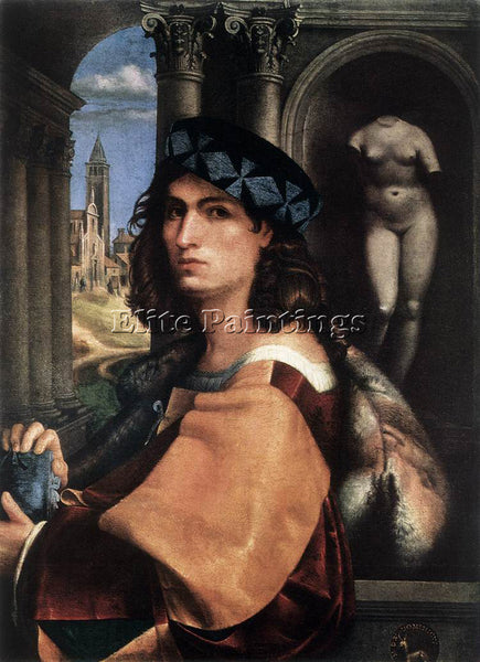ITALIAN CAPRIOLO DOMENICO PORTRAIT OF A MAN ARTIST PAINTING HANDMADE OIL CANVAS