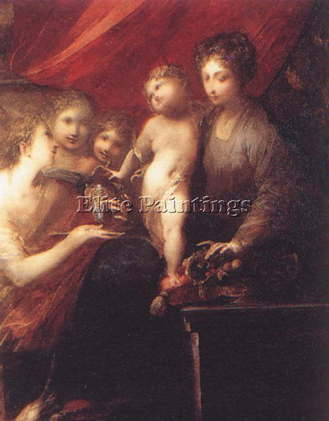 ITALIAN CASTELLO VALERIO THE VIRGIN OF THE COMPOTE DISH ARTIST PAINTING HANDMADE