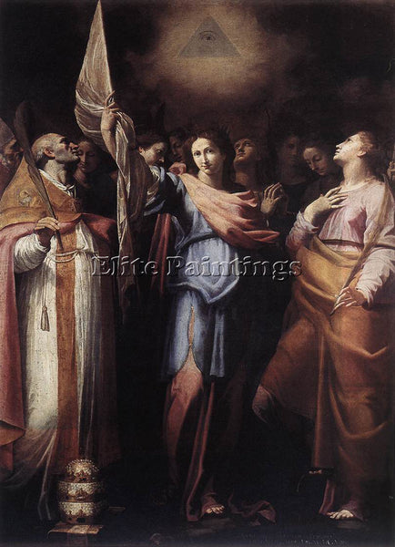 CAVAROZZI ST URSULA HER COMPANIONS WITH POPE CIRIACUS ST CATHERINE ALEXANDRIA