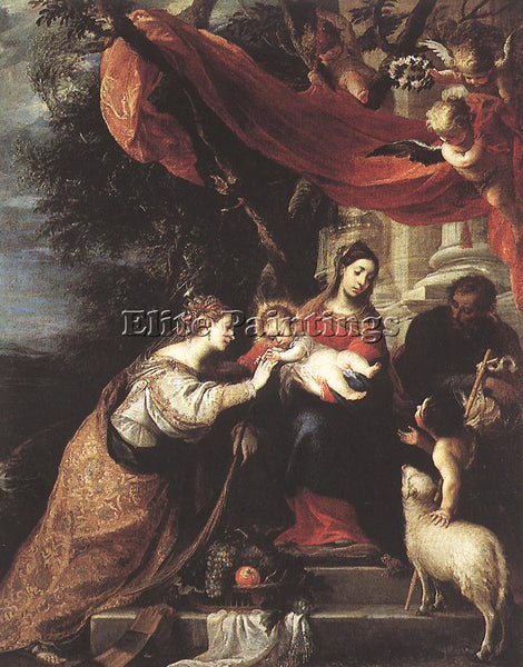 SPANISH CEREZO MATEO THE MYSTIC MARRIAGE OF ST CATHERINE ARTIST PAINTING CANVAS