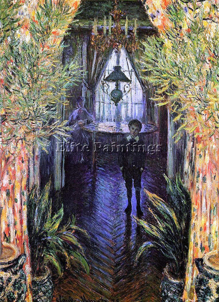 CLAUDE MONET A CORNER OF THE APARTMENT ARTIST PAINTING REPRODUCTION HANDMADE OIL