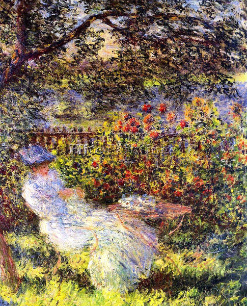 CLAUDE MONET ALICE HOSCHEDE IN THE GARDEN ARTIST PAINTING REPRODUCTION HANDMADE
