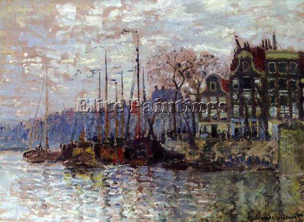 CLAUDE MONET AMSTERDAM ARTIST PAINTING REPRODUCTION HANDMADE CANVAS REPRO WALL