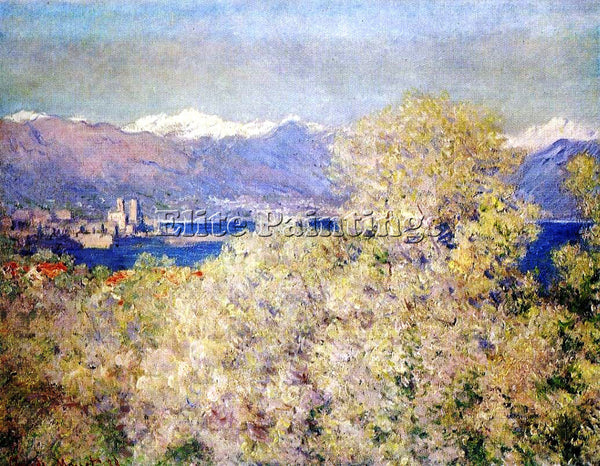 CLAUDE MONET ANTIBES VIEW OF THE SALIS GARDENS ARTIST PAINTING REPRODUCTION OIL