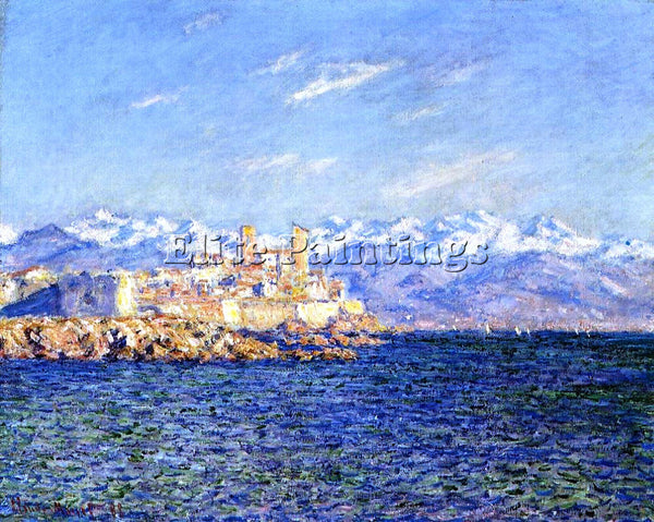 CLAUDE MONET ANTIBES AFTERNOON EFFECT ARTIST PAINTING REPRODUCTION HANDMADE OIL