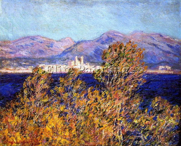CLAUDE MONET ANTIBES SEEN FROM THE CAPE MISTRAL WIND ARTIST PAINTING HANDMADE