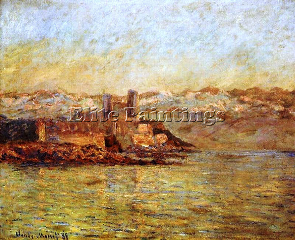 CLAUDE MONET ANTIBES AND THE MARITIME ALPS ARTIST PAINTING REPRODUCTION HANDMADE