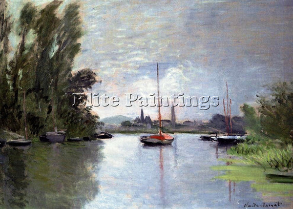 CLAUDE MONET ARGENTEUIL SEEN FROM THE SMALL ARM OF THE SEINE 1 PAINTING HANDMADE
